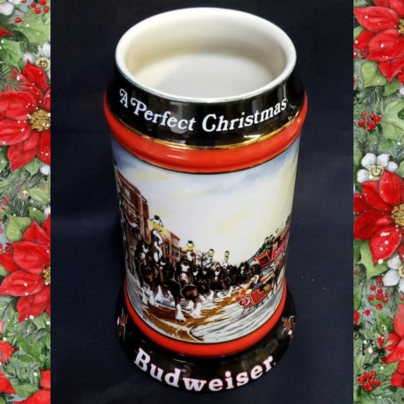 Budweiser Anheuser-Busch 1992 Holiday Collectible Stein Perfect Christmas - Picture 12 of 12